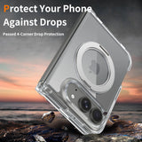 Clear iPhone Duo Case with Rotating Ring Stand